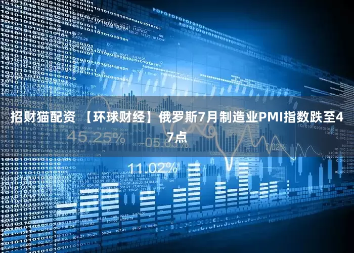 招财猫配资 【环球财经】俄罗斯7月制造业PMI指数跌至47点